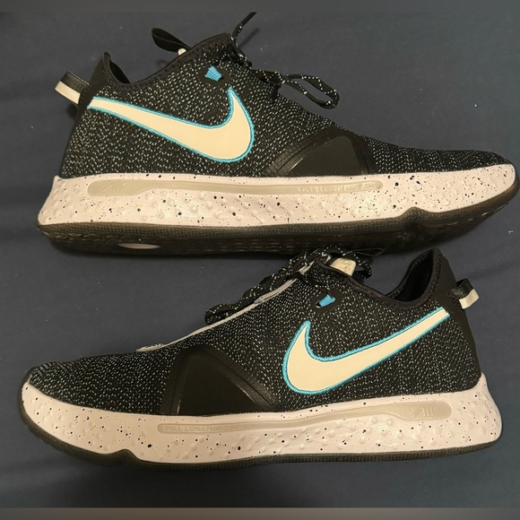 Nike PG 4 Heather Black/Grey/Teal Size 12.5 NIB (no lid) - Picture 3 of 9